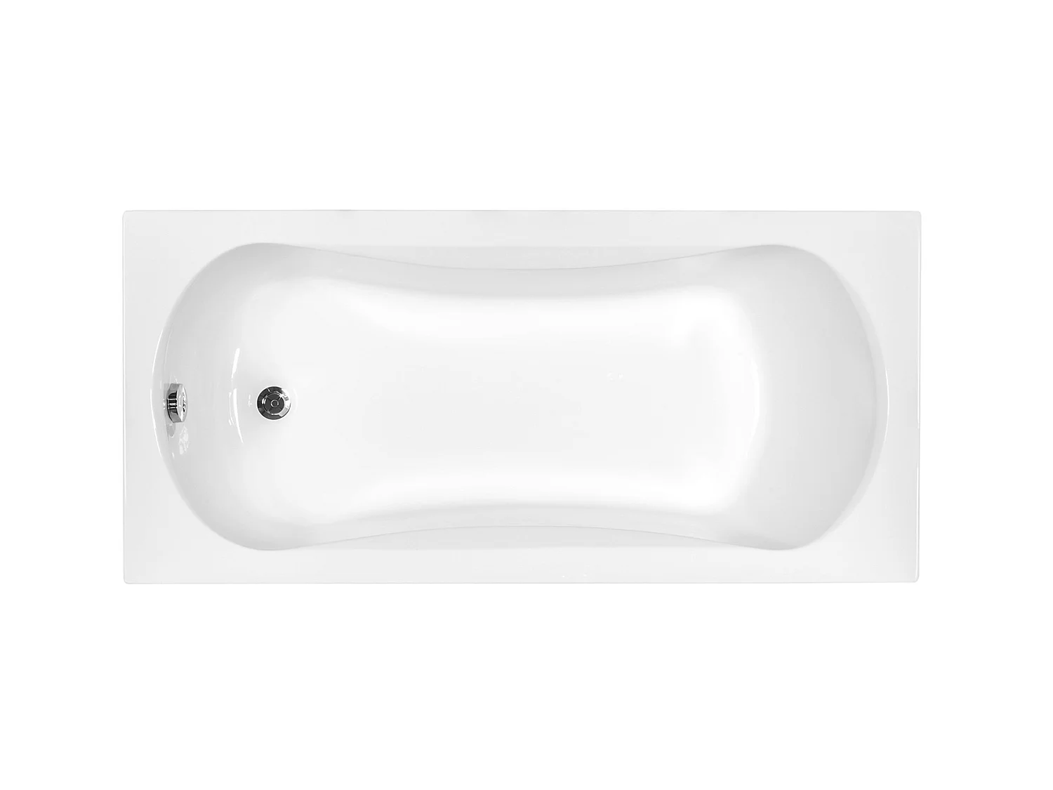 Baignoire rectangulaire 160x70 ARIA acrylique blanc + avec Tablier + Pieds + Vidage à chromé