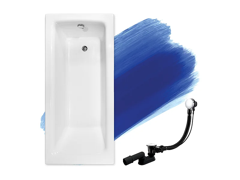 Badewanne Rechteck TALIA 120x70 | Ablauf & Füße GRATIS !