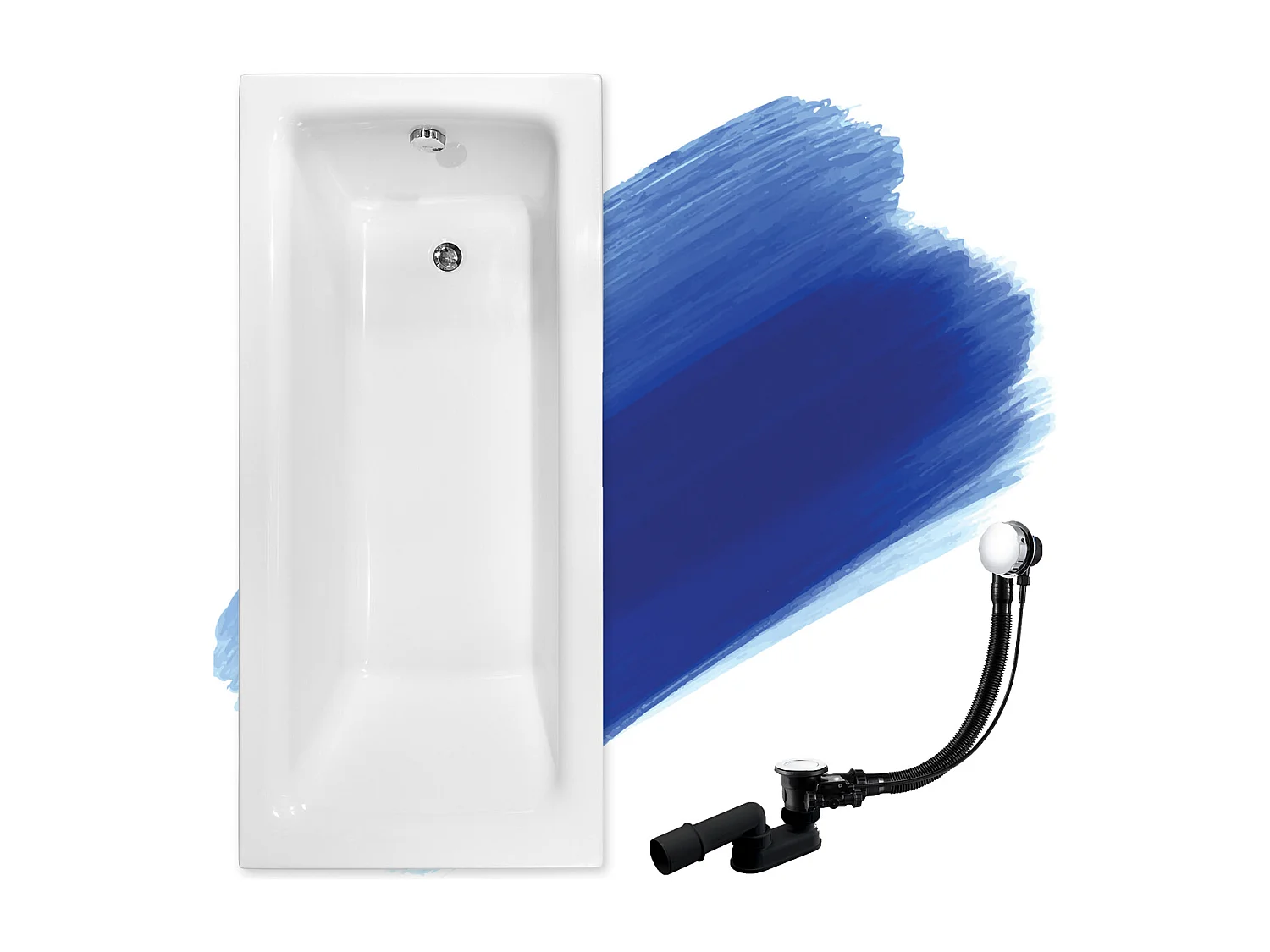 Badewanne Rechteck TALIA 150x70 | Ablauf & Füße GRATIS !