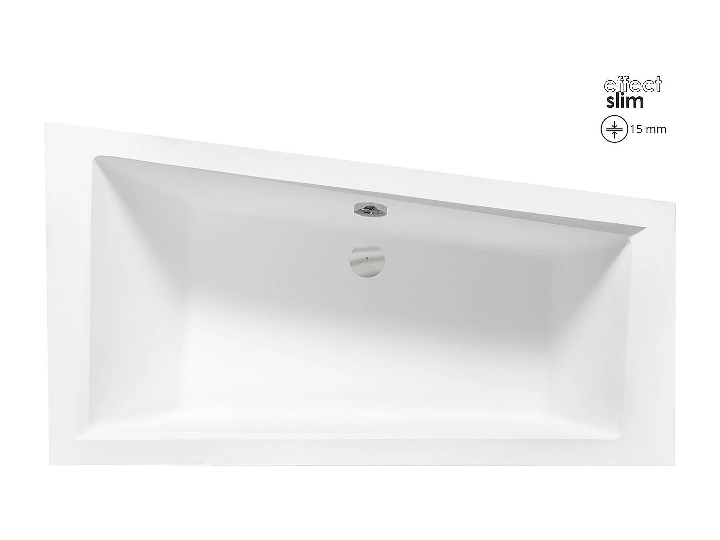 Hoekbad INTIMA SLIM 150x85 rechts met piepschuim bekleding | Afvoer &amp; voeten GRATIS!