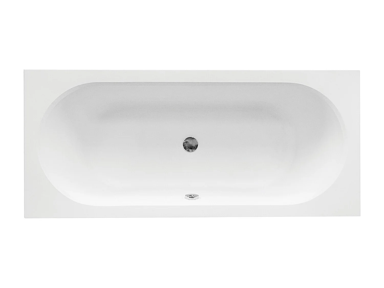 Baignoire rectangulaire 160x75 VITAE acrylique blanc + avec Tablier + Pieds + Vidage à chromé