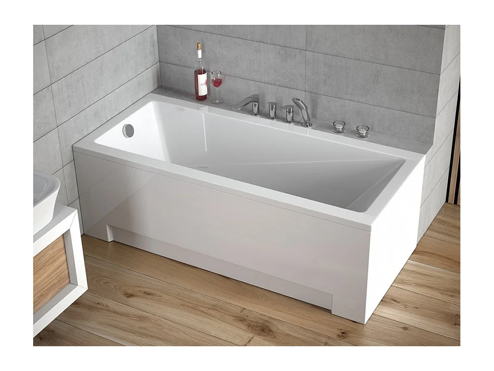 Badewanne Rechteck MODERN 120x70 mit Wannenträger | Ablauf & Füße GRATIS !