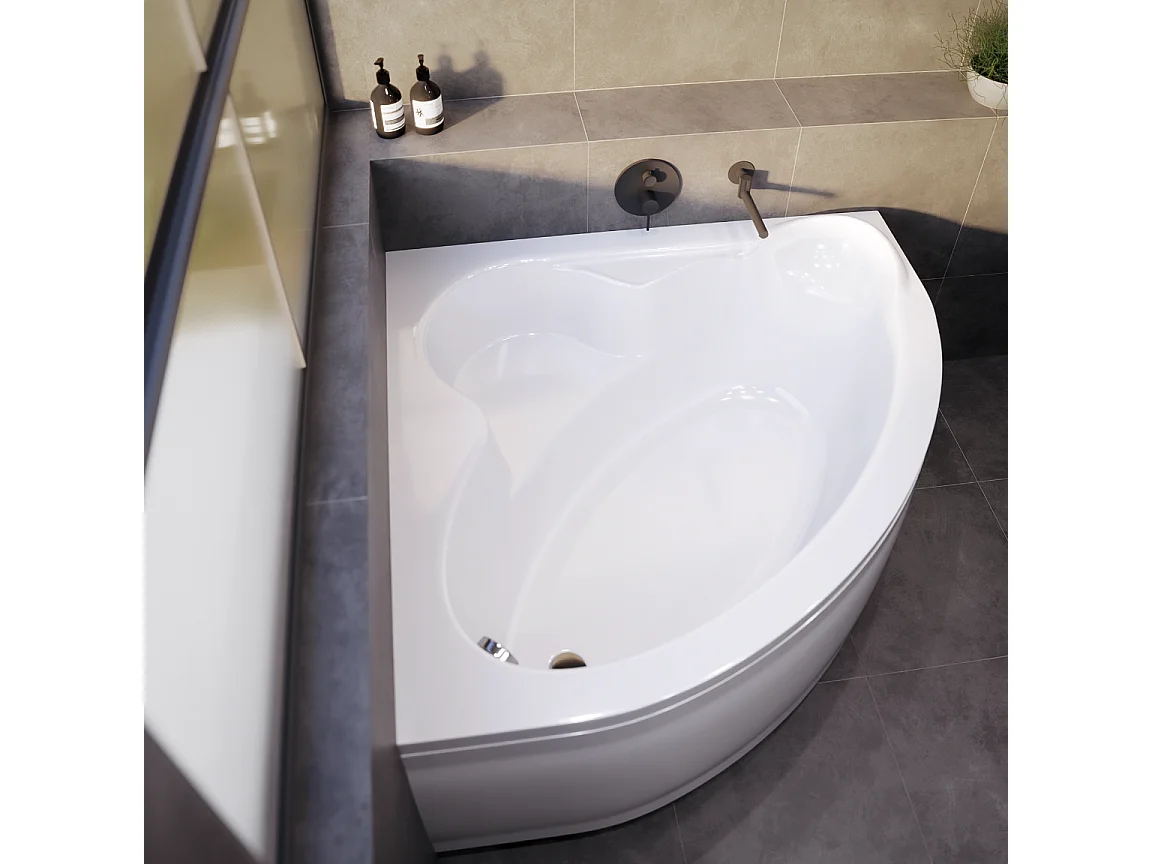 Badewanne Eckwanne MIA 120x120 mit Styroporverkleidung | Ablauf & Füße GRATIS !