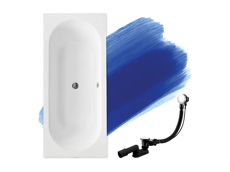 Badewanne Rechteck VITAE 170x75 | Ablauf & Füße GRATIS !