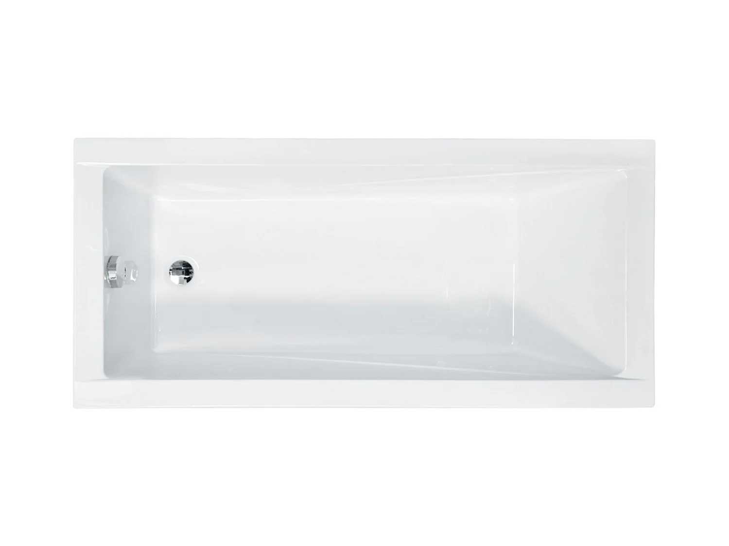 Baignoire rectangulaire 140x70 MODERN acrylique blanc + avec Tablier + Pieds + Vidage à chromé