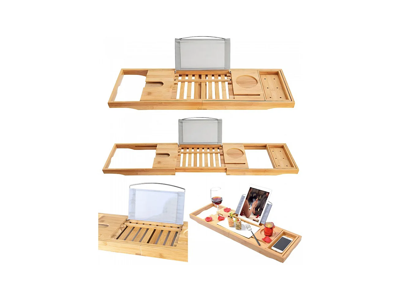 Badewanne Eckwanne INTIMA 180x125 Links + Bambus Badewannenablage | Ablauf & Füße GRATIS !