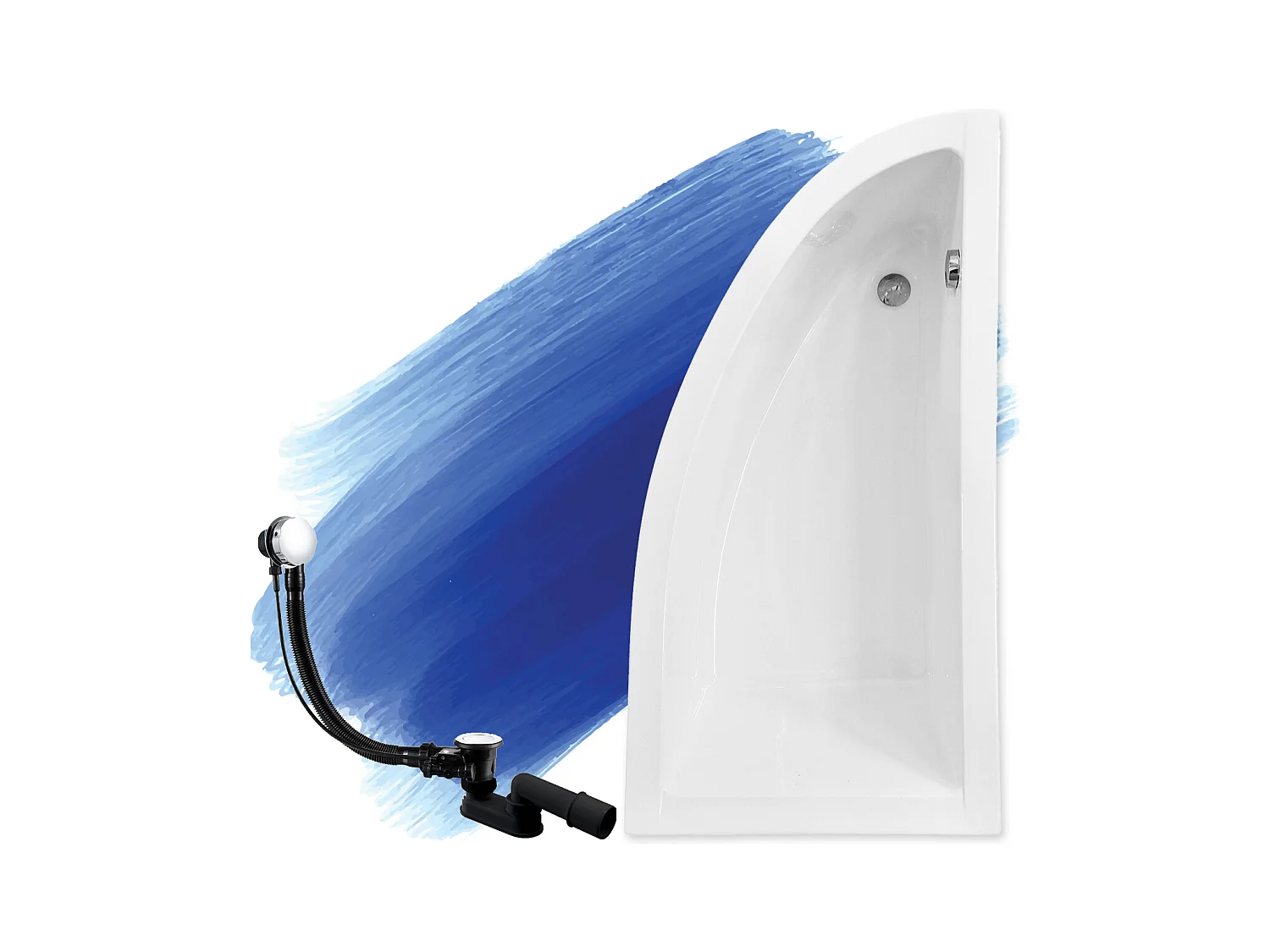 Badewanne Eckwanne PRAKTIKA 150x70 Rechts | Ablauf & Füße GRATIS !