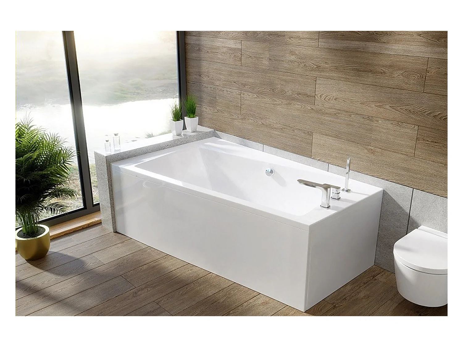 Badewanne Eckwanne INFINITY 170x110 Rechts mit AcrylSchürze | Ablauf & Füße GRATIS !