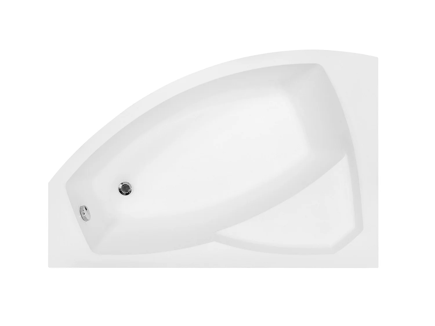 Badewanne Eckwanne RIMA 170x110 Links mit schwarzer Kopfstützen | Ablauf & Füße GRATIS !