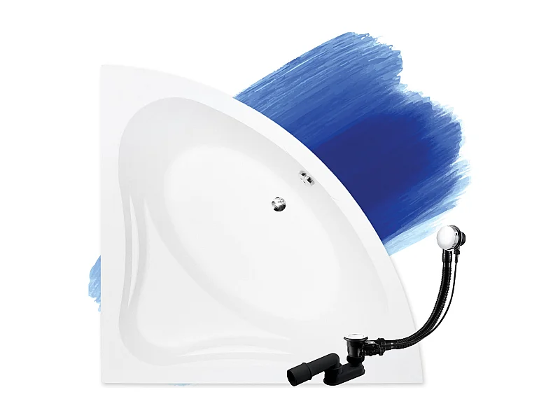 Badewanne Eckwanne MIA 120x120 | Ablauf & Füße GRATIS !