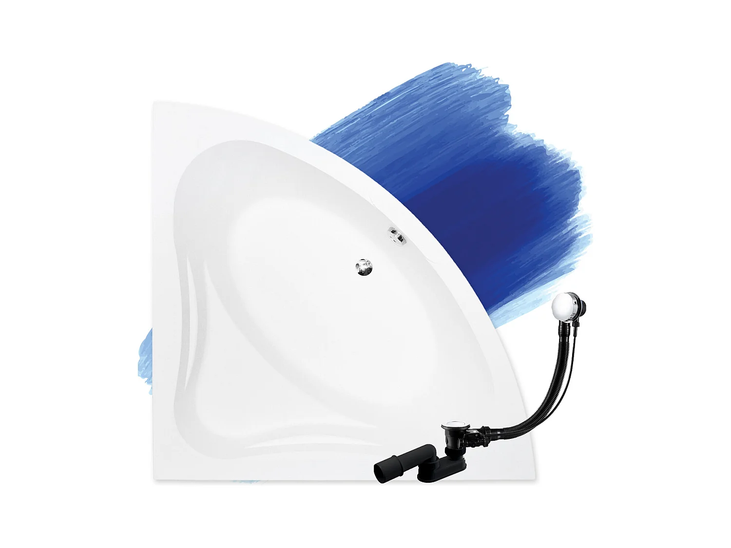 Badewanne Eckwanne MIA 120x120 | Ablauf & Füße GRATIS !