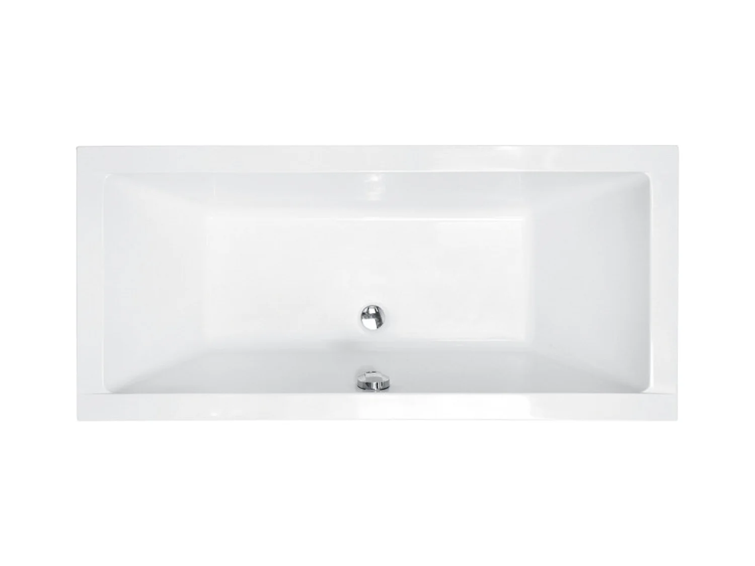 Baignoire rectangulaire 190x90 QUADRO acrylique blanc + avec Tablier + Pieds + Vidage à chromé