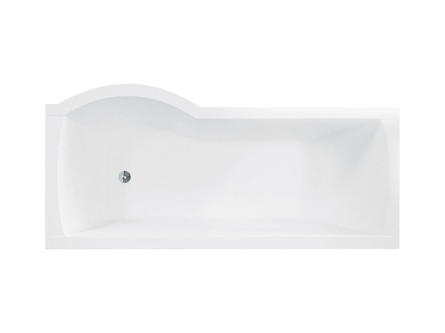 Badewanne Rechteck INSPIRO 150x70 Rechts mit Glasabtrennung  | Ablauf & Füße GRATIS !