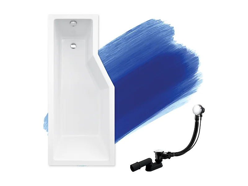 Hoekbad INTEGRA 150x75 links | Afvoer &amp; voeten GRATIS!