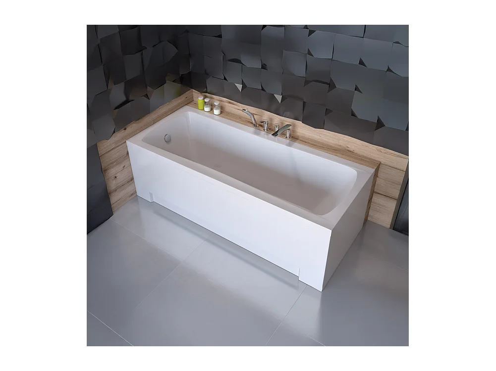 Rechthoekige badkuip OPTIMA 170x70 met piepschuim bekleding | Afvoer &amp; poten GRATIS!