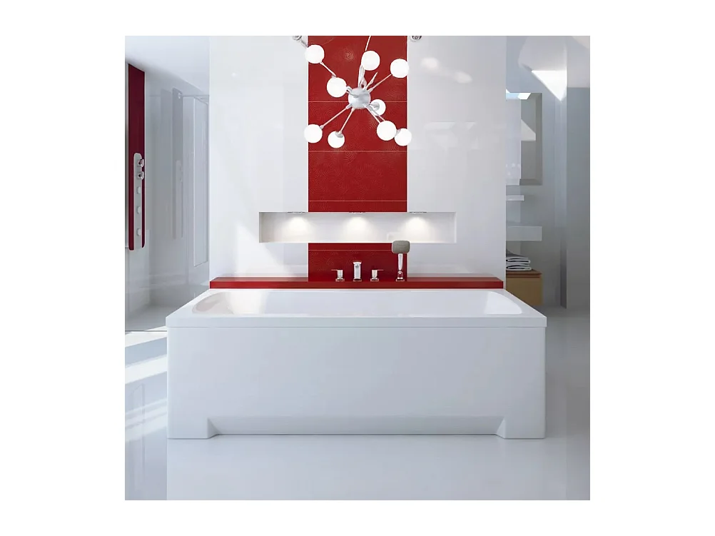 Rechthoekige badkuip OPTIMA 170x70 met piepschuim bekleding | Afvoer &amp; poten GRATIS!