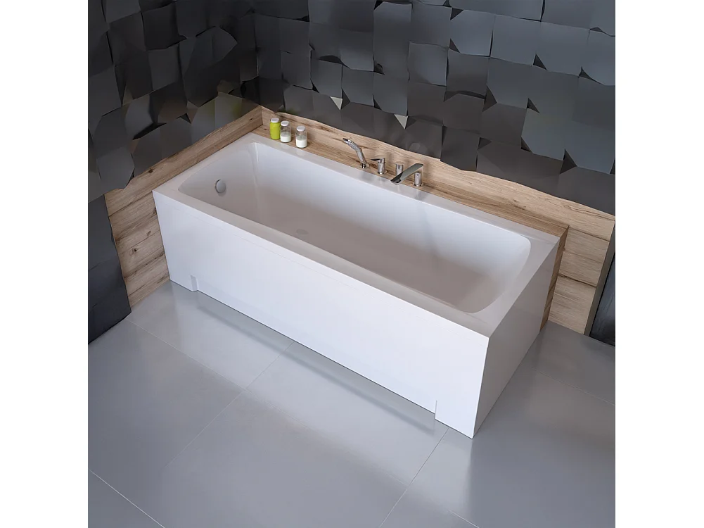 Badewanne Rechteck OPTIMA 170x70 mit Styroporverkleidung | Ablauf & Füße GRATIS !