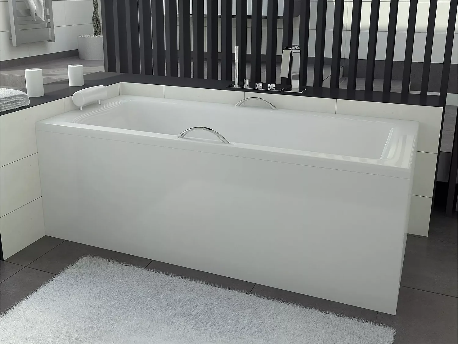 Badewanne Rechteck TALIA 130x70 mit Styroporverkleidung | Ablauf & Füße GRATIS !