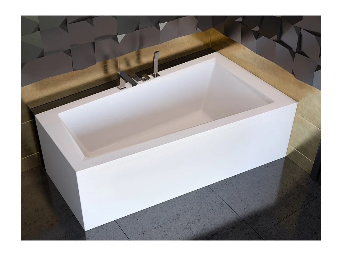 Hoekbad INTIMA 160x90 rechts met piepschuim bekleding | Afvoer &amp; poten GRATIS!