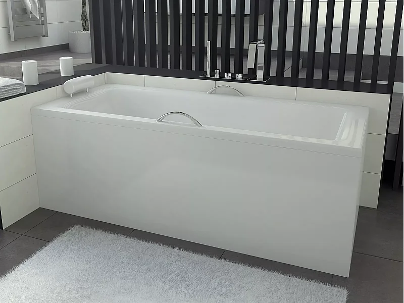 Badewanne Rechteck TALIA 140x70 mit Wannenträger | Ablauf & Füße GRATIS !