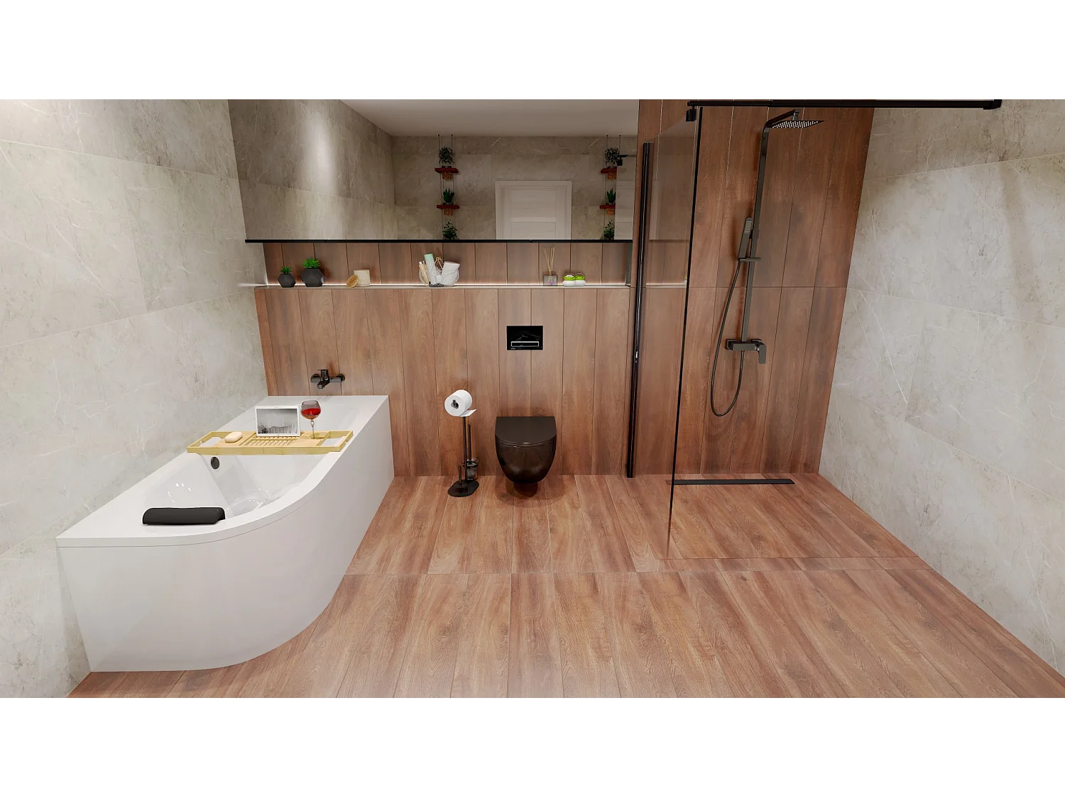 Badewanne Eckwanne AVITA 150x75 Rechts + Bambus Badewannenablage | Ablauf & Füße GRATIS !