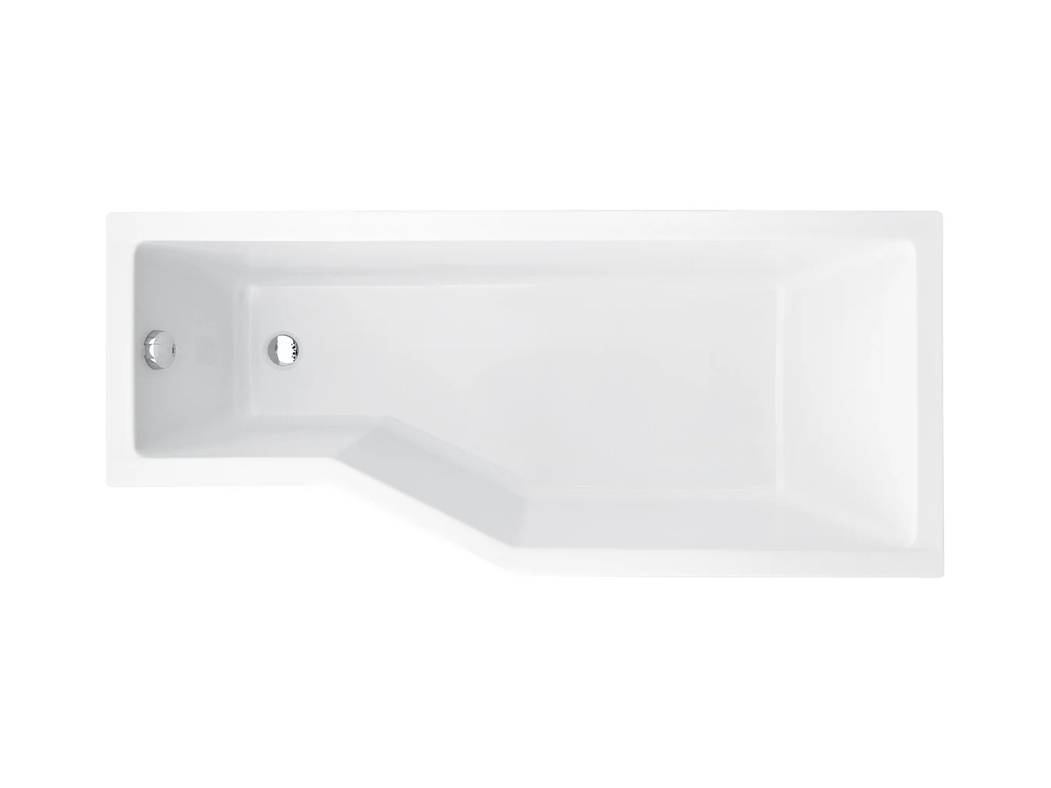 Badewanne Eckwanne INTEGRA 150x75 Rechts mit AcrylSchürze mit Glasabtrennung 3-teilig | Ablauf & Füße GRATIS !