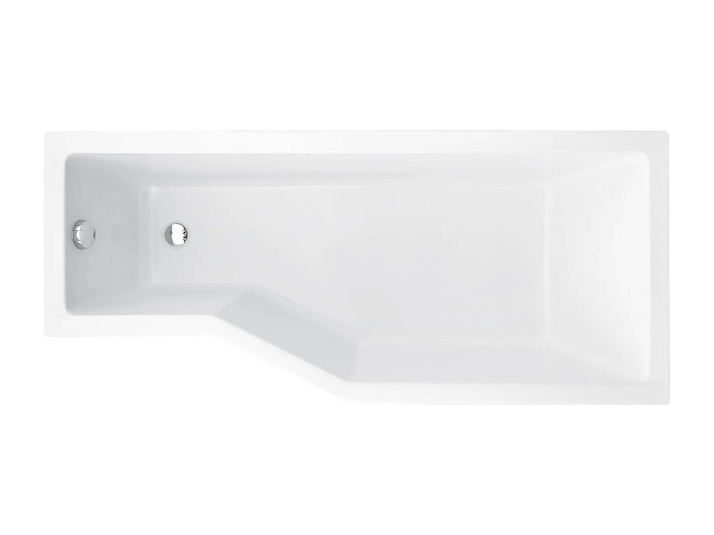 Badewanne Eckwanne INTEGRA 150x75 Rechts mit AcrylSchürze mit Glasabtrennung 3-teilig | Ablauf & Füße GRATIS !