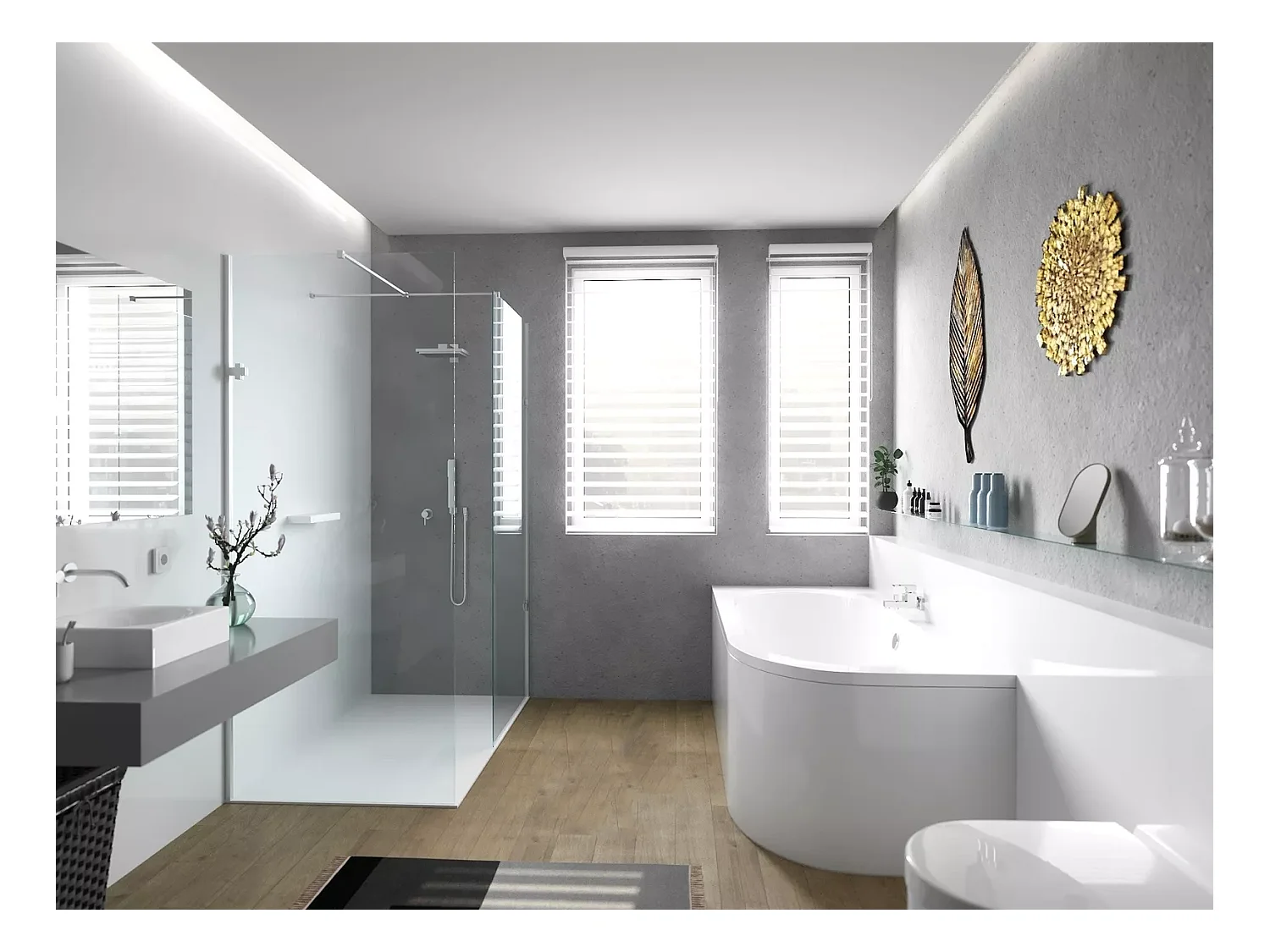 Badewanne Eckwanne AVITA 180x80 Links mit AcrylSchürze | Ablauf & Füße GRATIS !