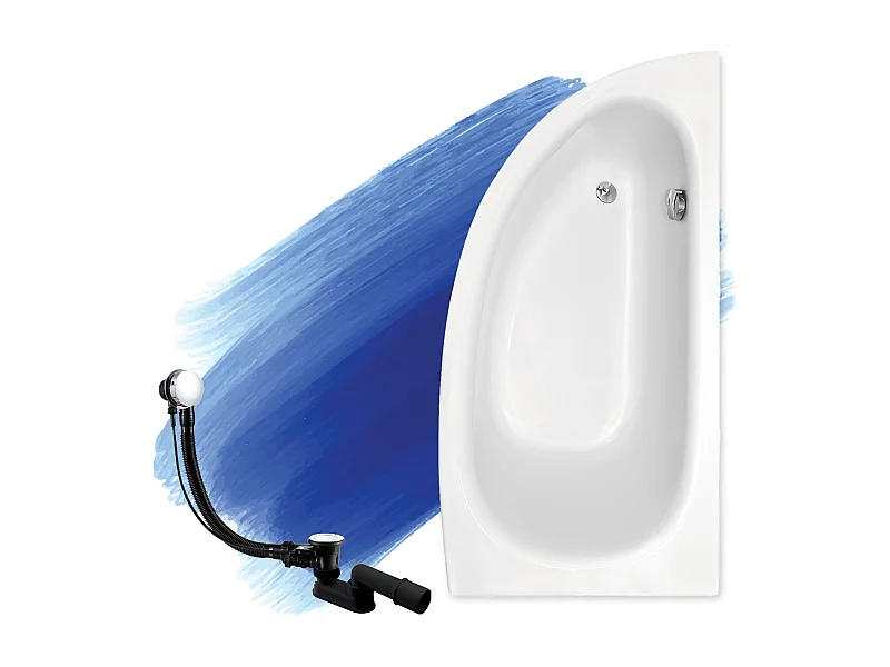 Badewanne Eckwanne MILENA 150x70 Rechts | Ablauf & Füße GRATIS !
