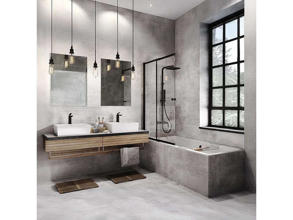 Badewanne Rechteck QUADRO SLIM 165x75 mit Styroporverkleidung | Ablauf & Füße GRATIS !