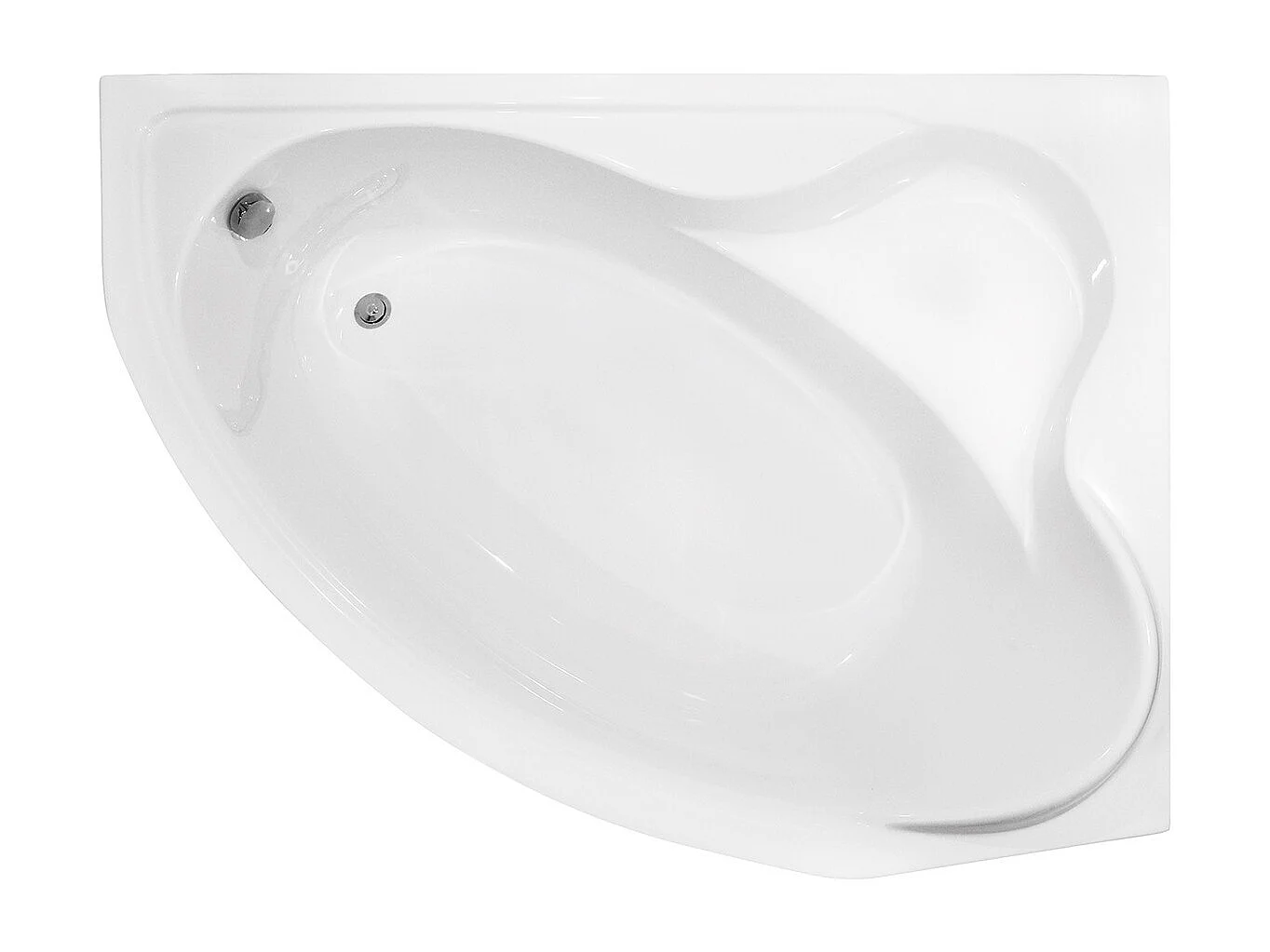 Hoekbadkuip DELFINA 166x107 rechts met piepschuim bekleding | Afvoer &amp; voeten GRATIS!