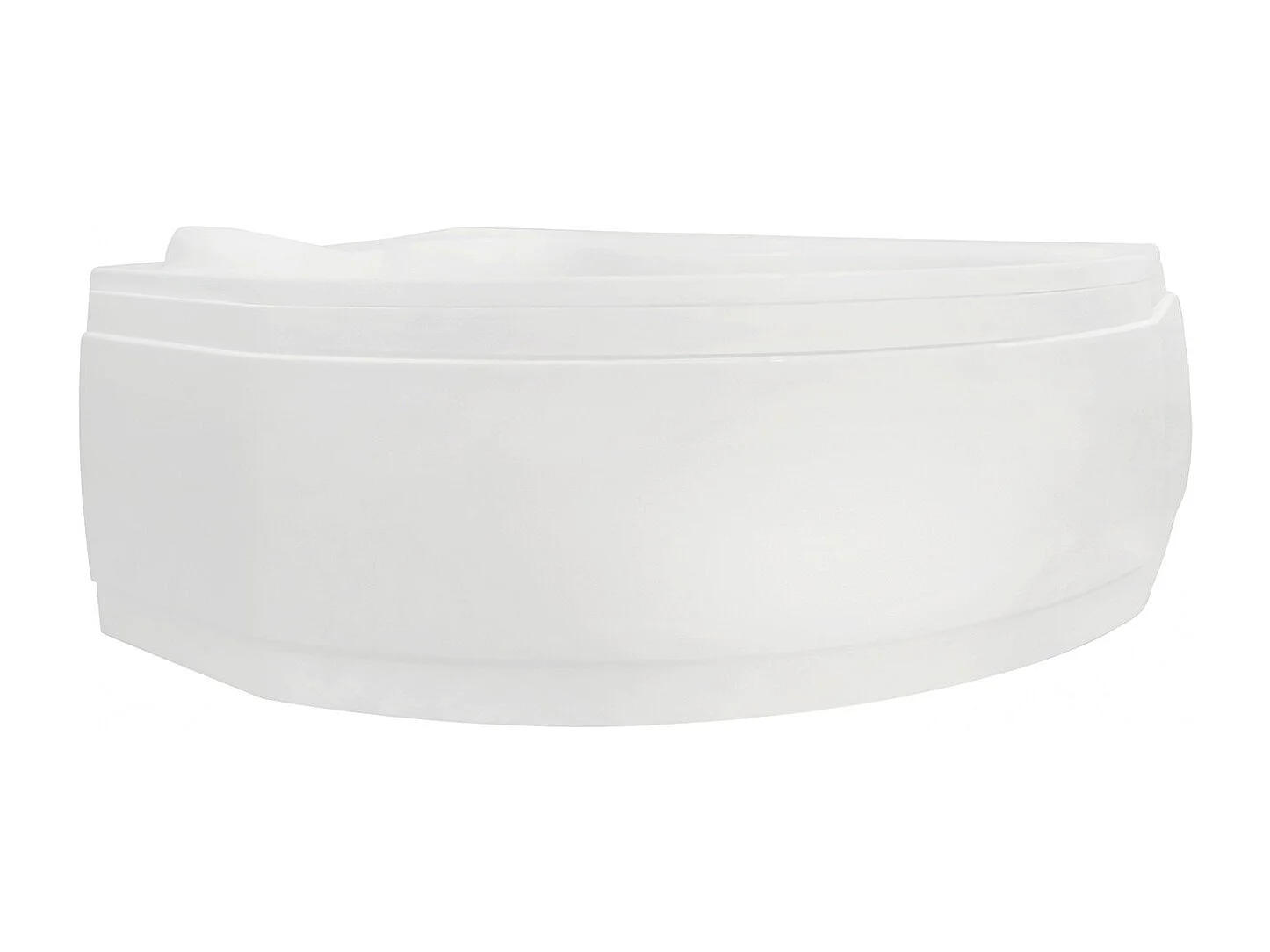 Baignoire asymétrique 166x107 Gauche DELFINA acrylique blanc + avec Tablier + Pieds + Vidage à chromé