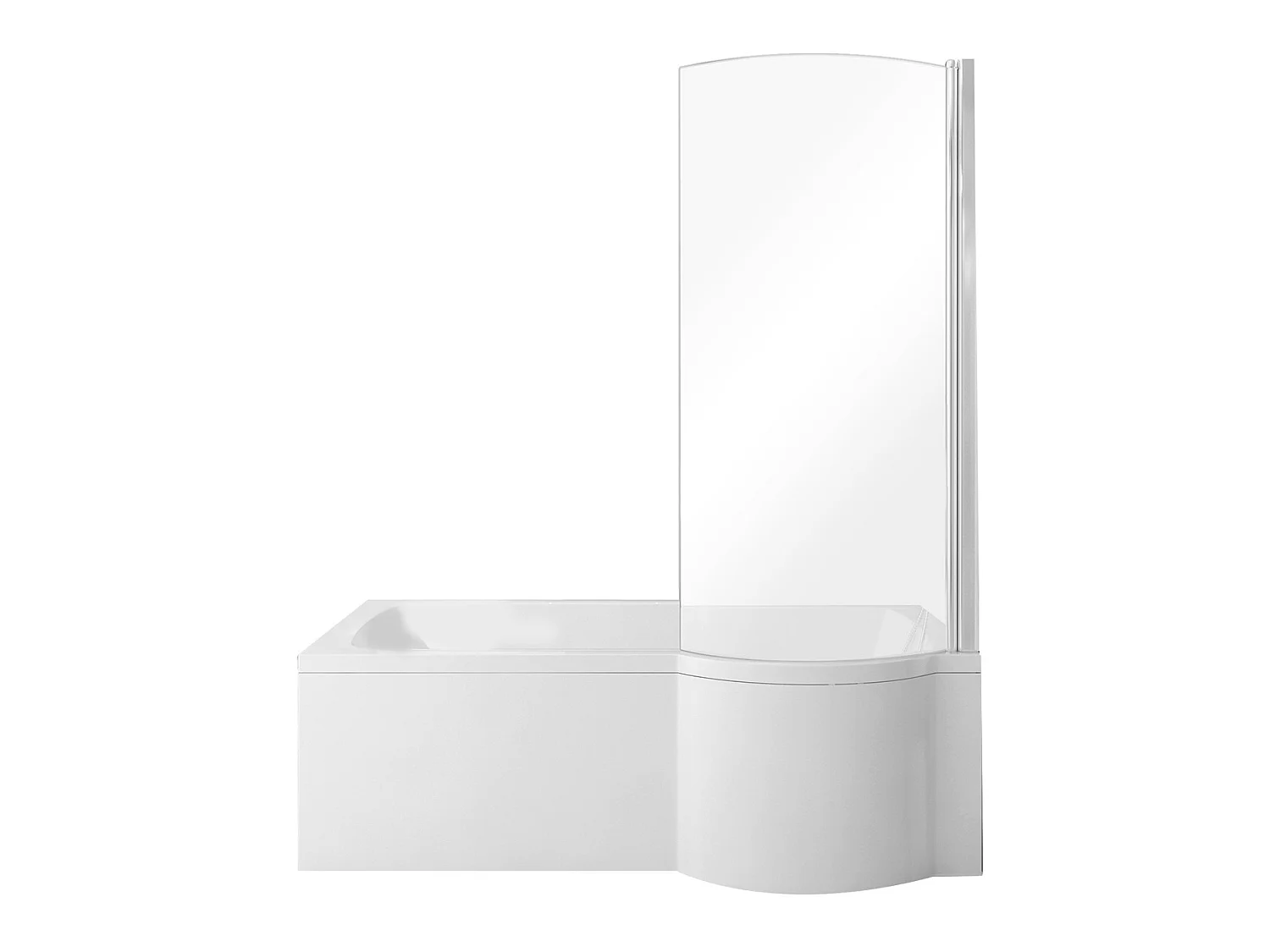 Baignoire rectangulaire 170x70 Droite INSPIRO acrylique blanc + avec Tablier + Pieds + Vidage à chromé