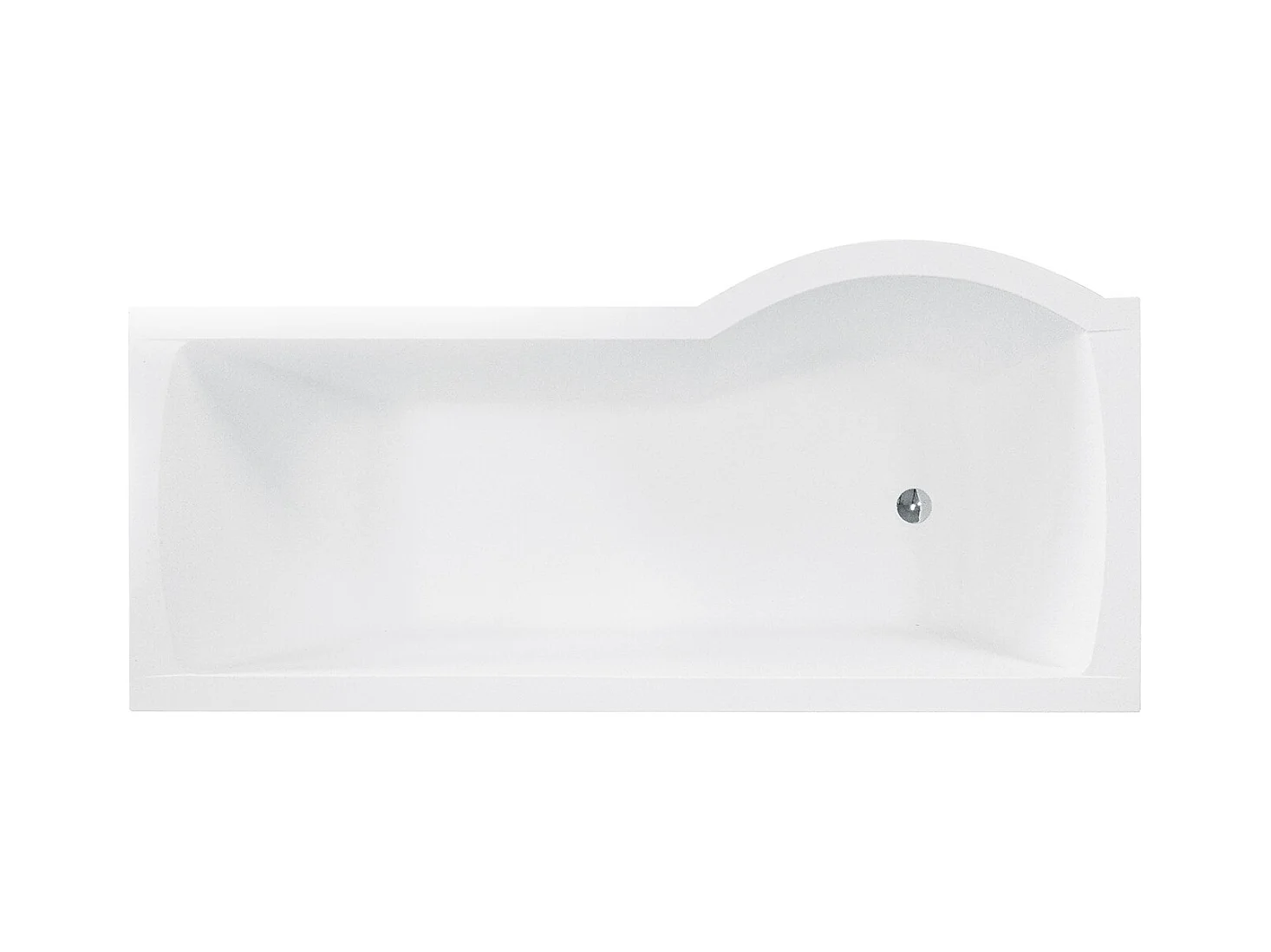 Badewanne Rechteck INSPIRO 170x70 Links mit Glasabtrennung  | Ablauf & Füße GRATIS !