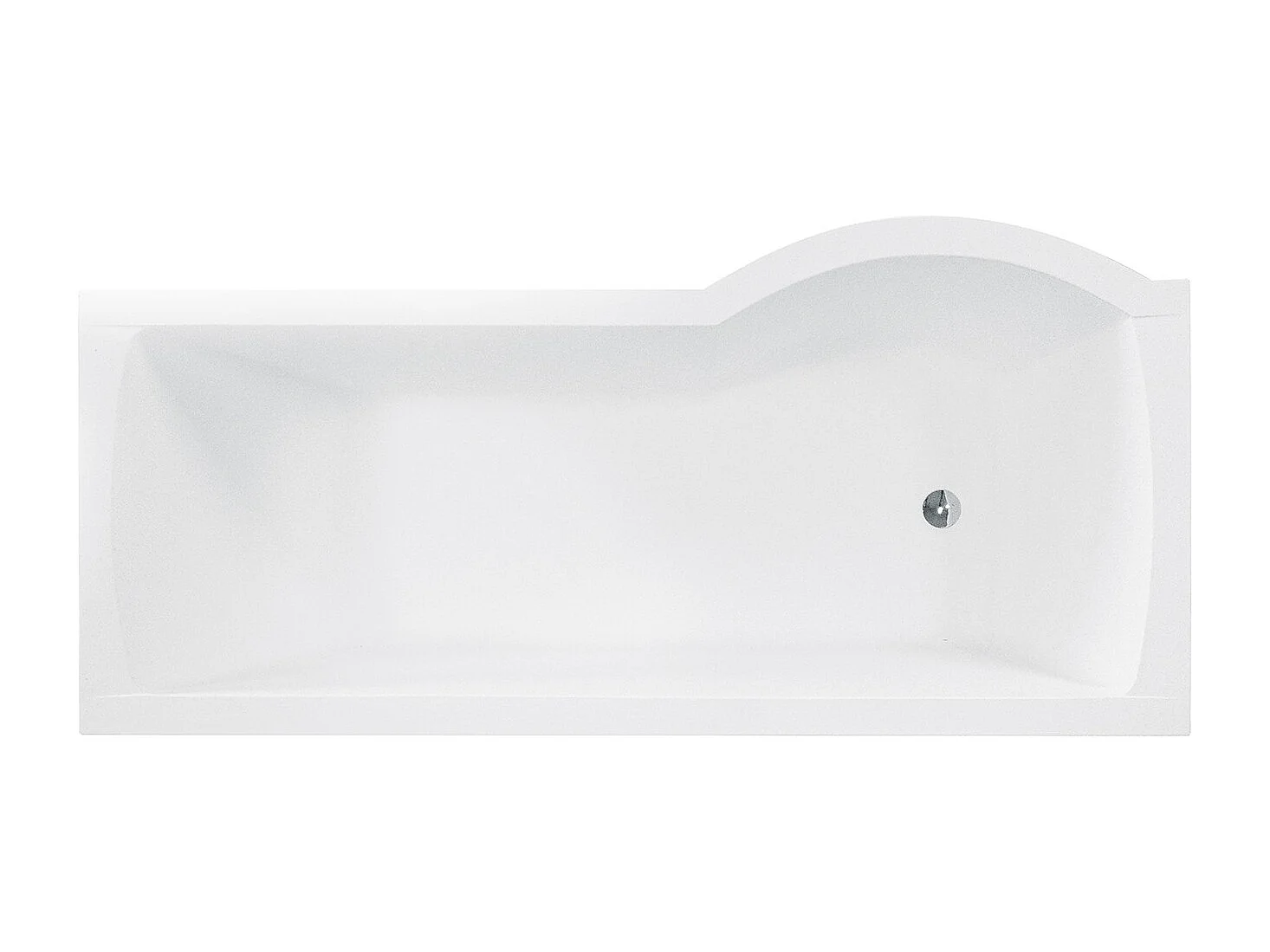 Baignoire rectangulaire 170x70 Gauche INSPIRO acrylique blanc, sans Habillage + Écran + Pieds + Vidage à chromé