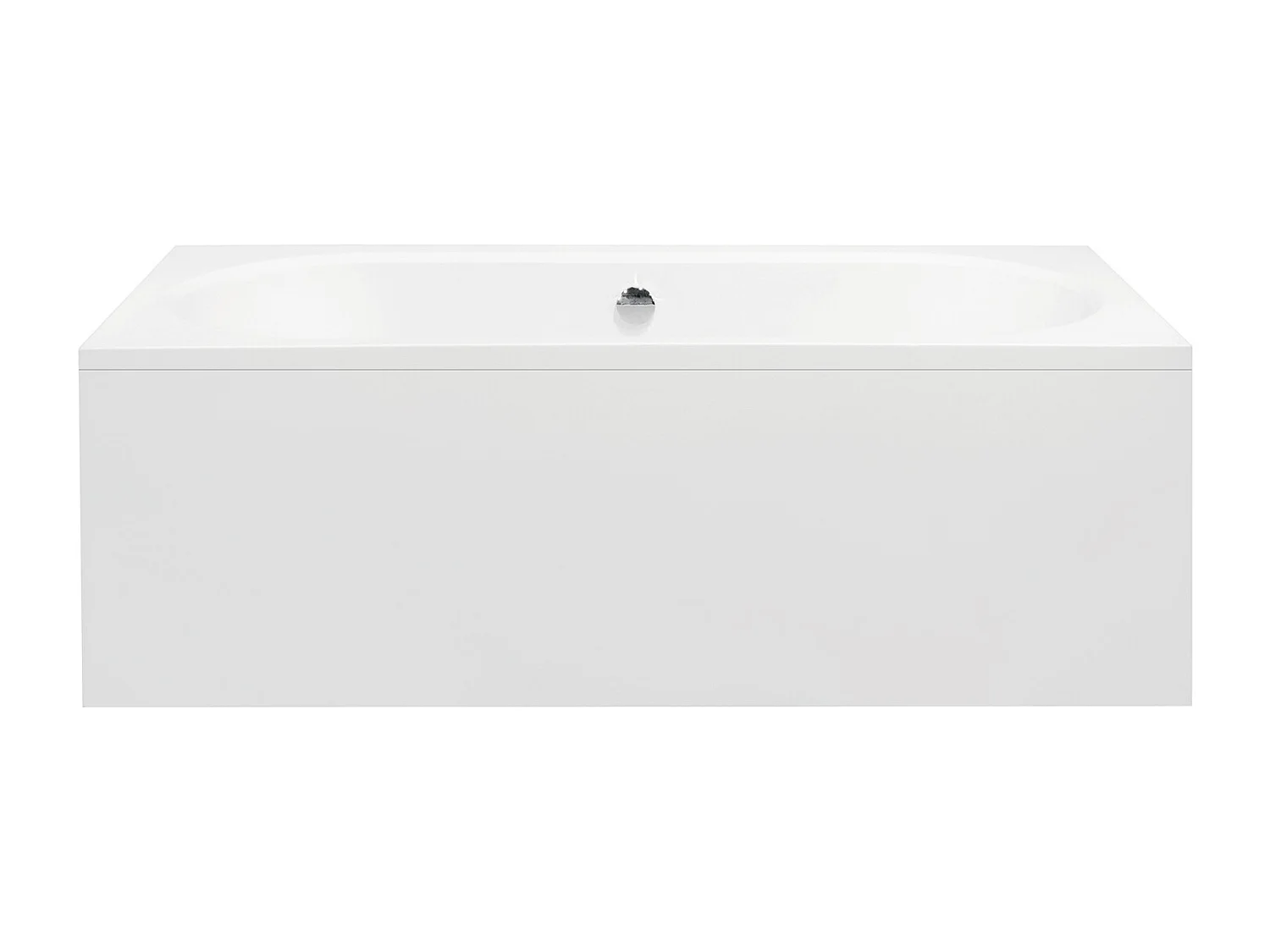 Baignoire rectangulaire 150x75 VITAE acrylique blanc + avec Tablier + Pieds + Vidage à chromé