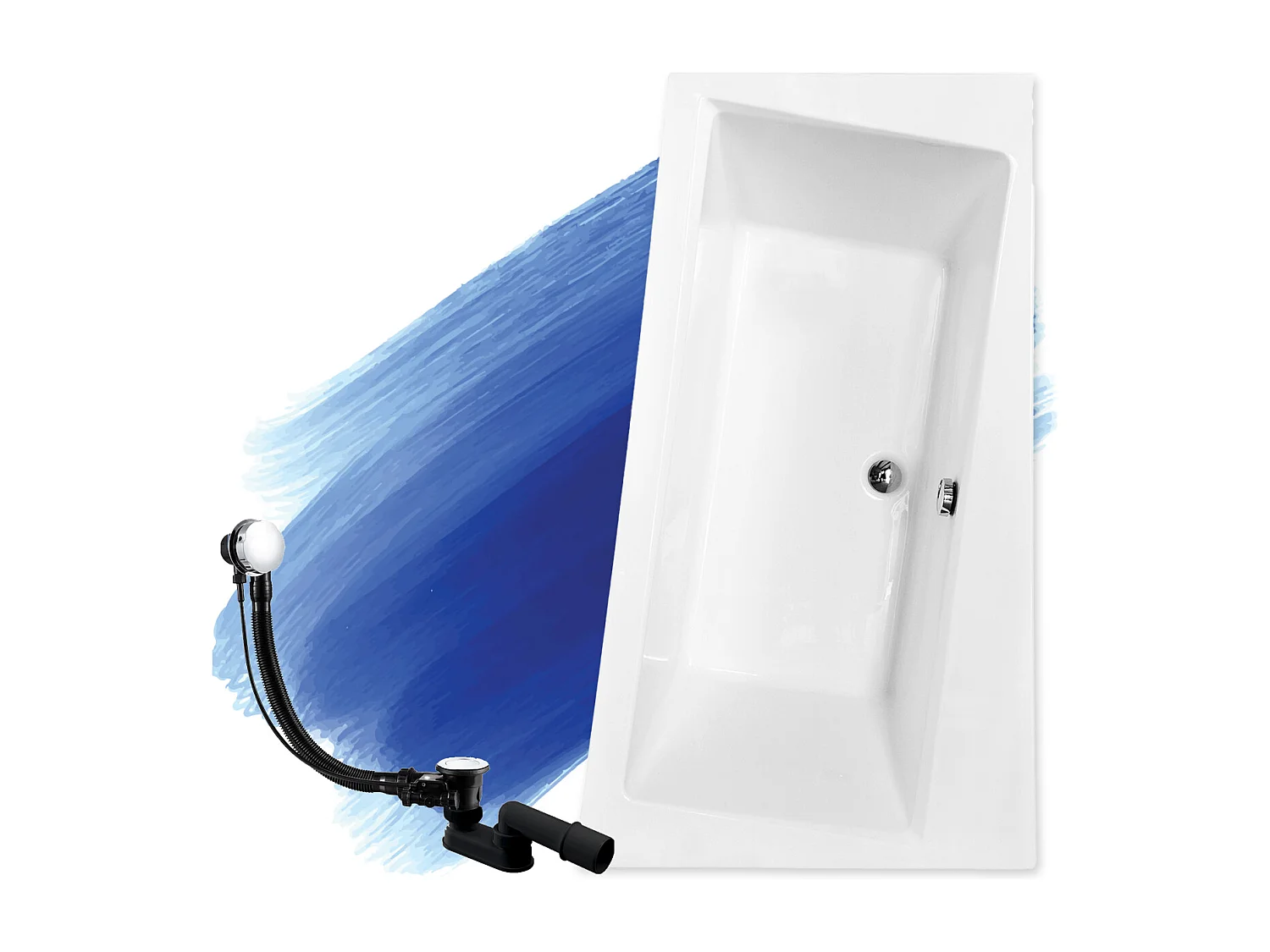 Badewanne Eckwanne INFINITY 150x90 Rechts | Ablauf & Füße GRATIS !