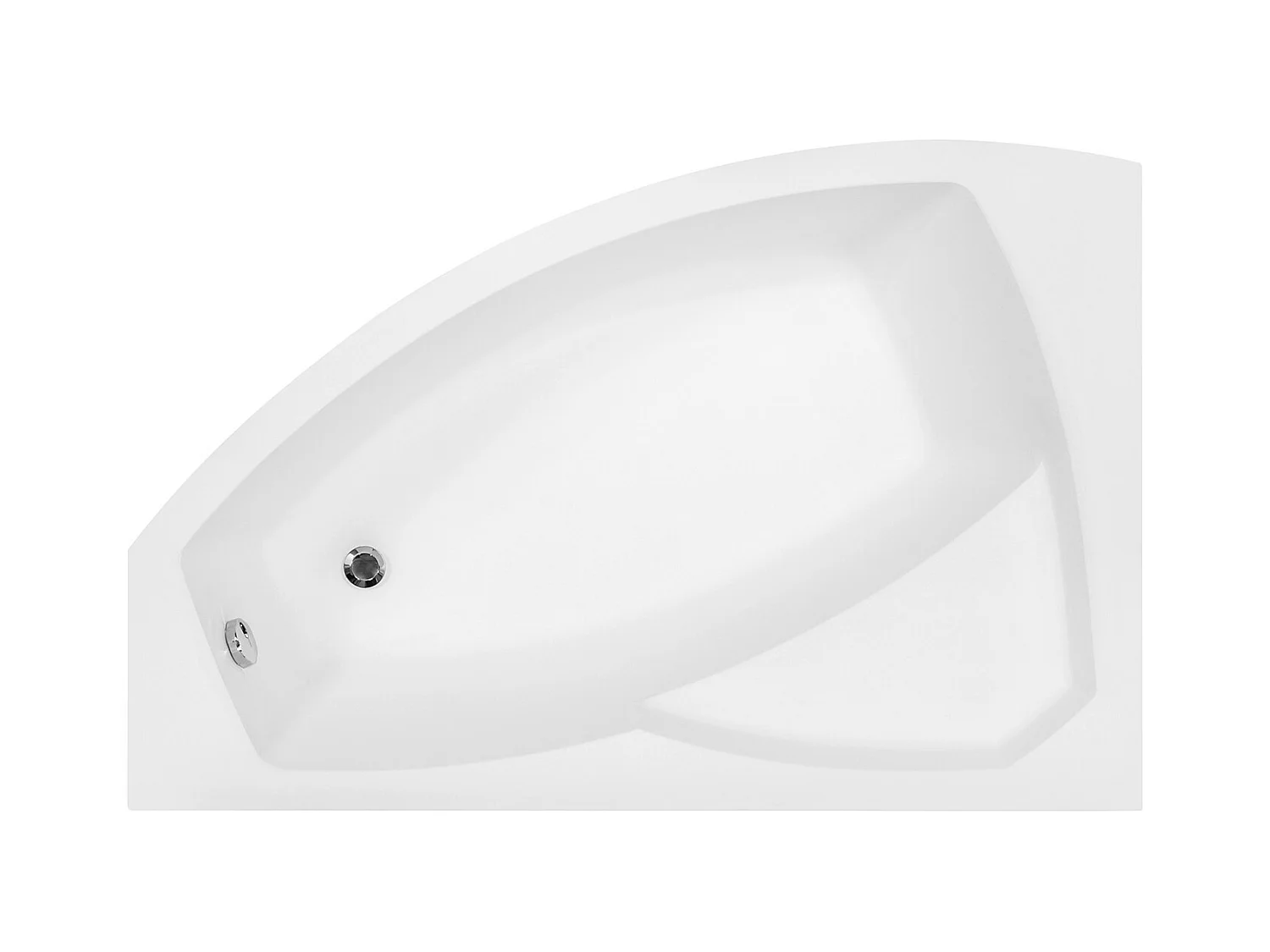 Badewanne Eckwanne RIMA 130x85 Links mit schwarzer Kopfstützen | Ablauf & Füße GRATIS !