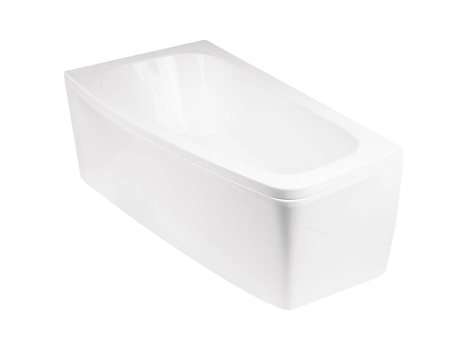 Badewanne Eckwanne LUNA 150x80 Links mit AcrylSchürze | Ablauf & Füße GRATIS !