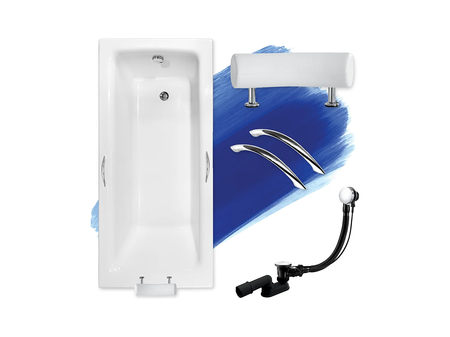 Badewanne Rechteck TALIA PREMIUM 170x75 | Ablauf & Füße GRATIS !