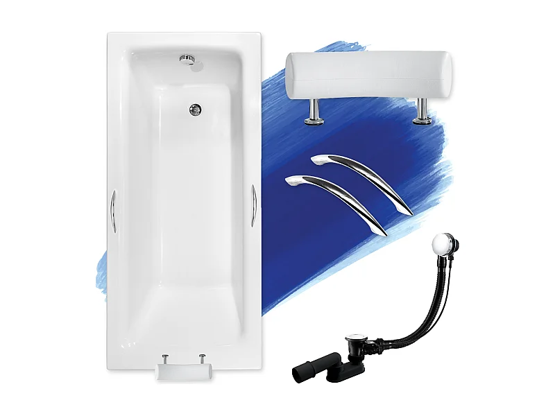 Badewanne Rechteck TALIA PREMIUM 170x75 | Ablauf & Füße GRATIS !