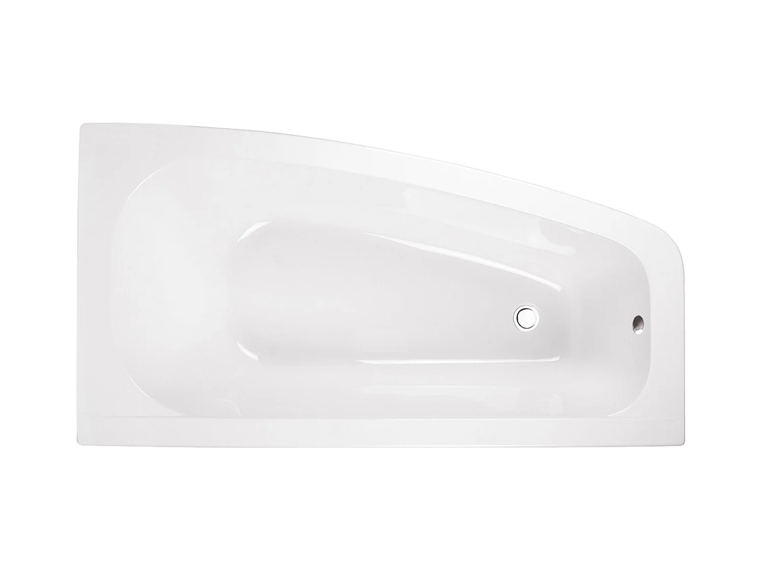 Hoekbad LUNA 150x80 rechts | Afvoer &amp; poten GRATIS!