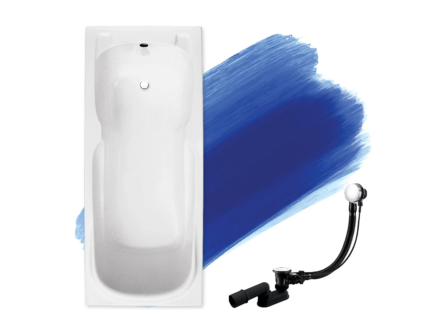 Badewanne Rechteck MAJKA 140x70 | Ablauf & Füße GRATIS !