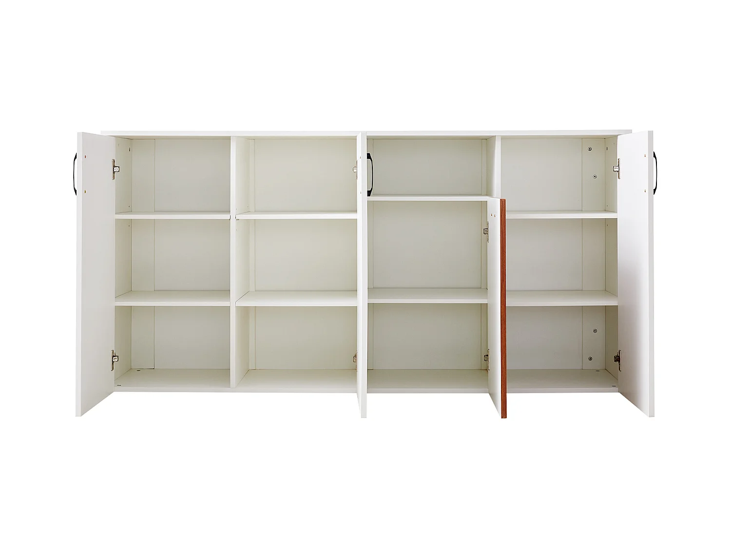 Buffet blanc - Buffet avec 4 portes et 1 rangement ouvert - pour salon et salle à manger