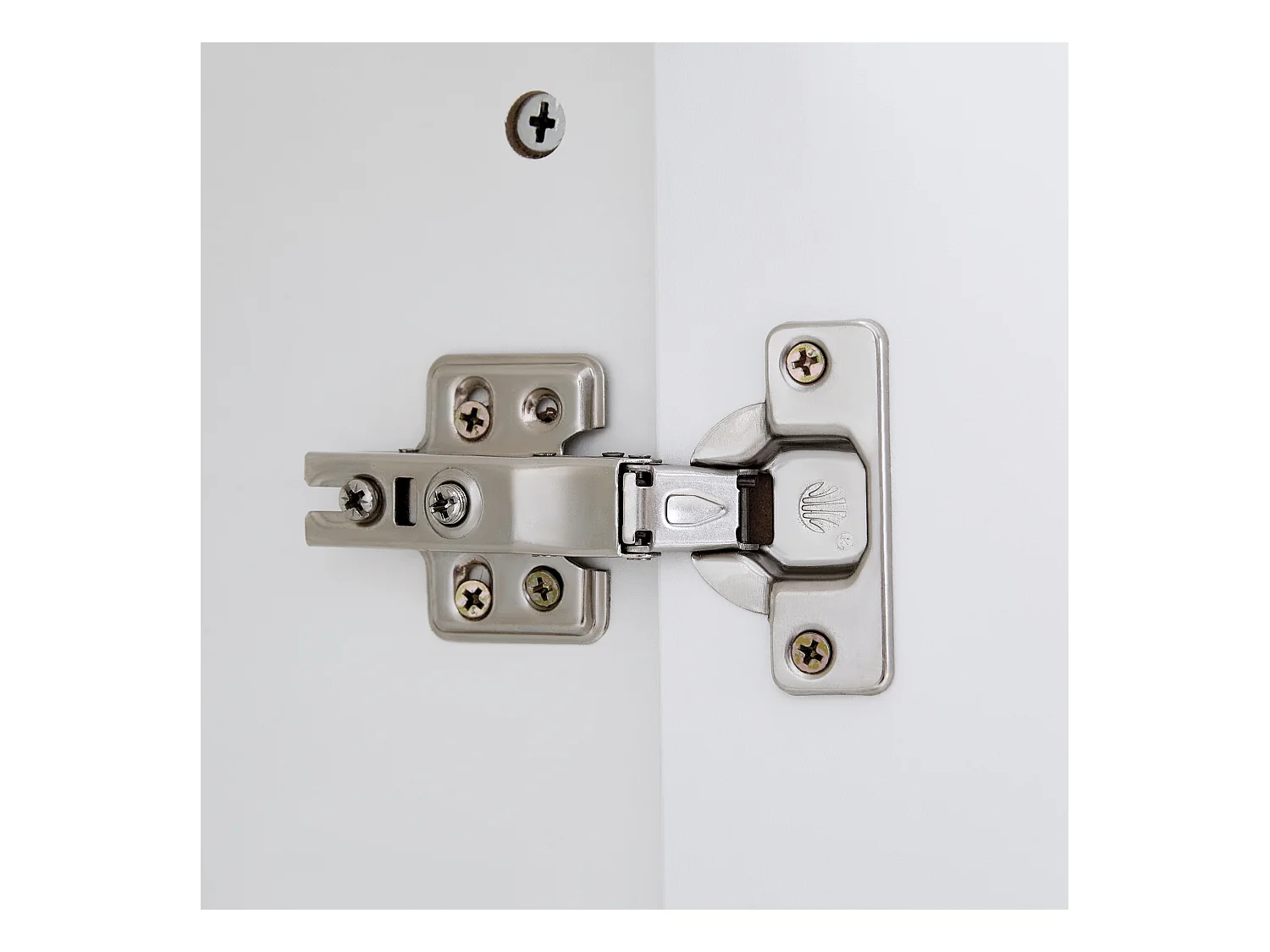 Buffet blanc - Buffet avec 4 portes et 1 rangement ouvert - pour salon et salle à manger