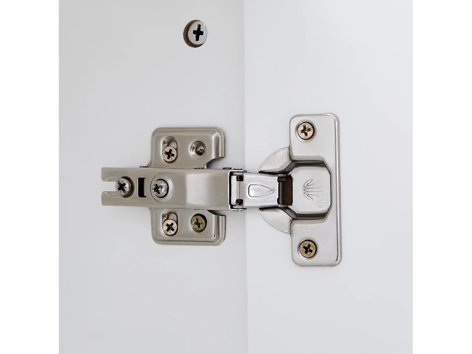 Buffet blanc - Buffet avec 4 portes et 1 rangement ouvert - pour salon et salle à manger