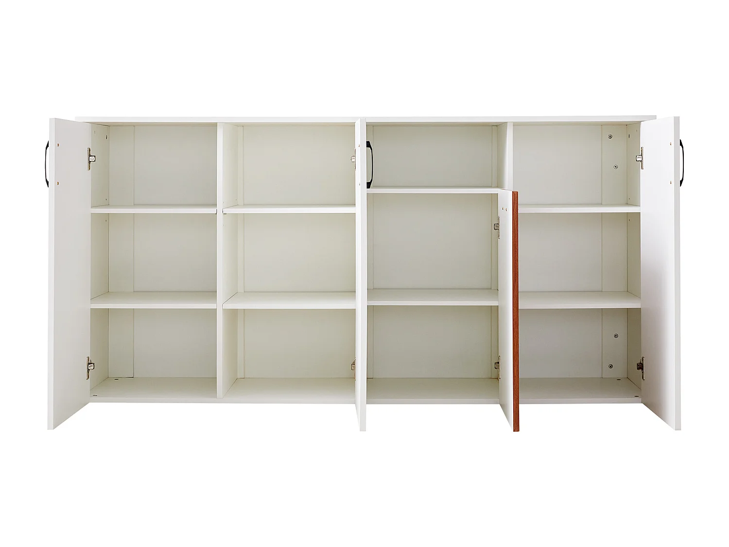 Aparador blanco - Aparador con 4 puertas y 1 almacenaje abierto - para salón y comedor