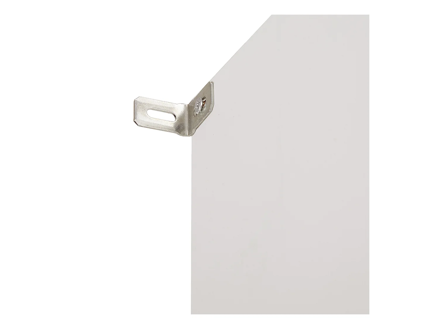 Vestiaire blanc - Porte manteau avec 6 crochets dorés et 3 portes - banc de rangement et 3 compartiments ouverts