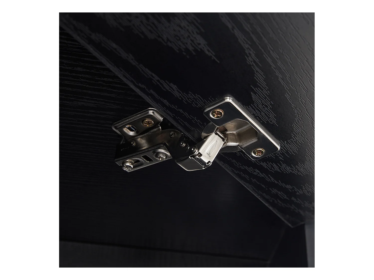 Vestiaire noir - Porte manteau avec 4 crochets et 1 porte - pour couloir