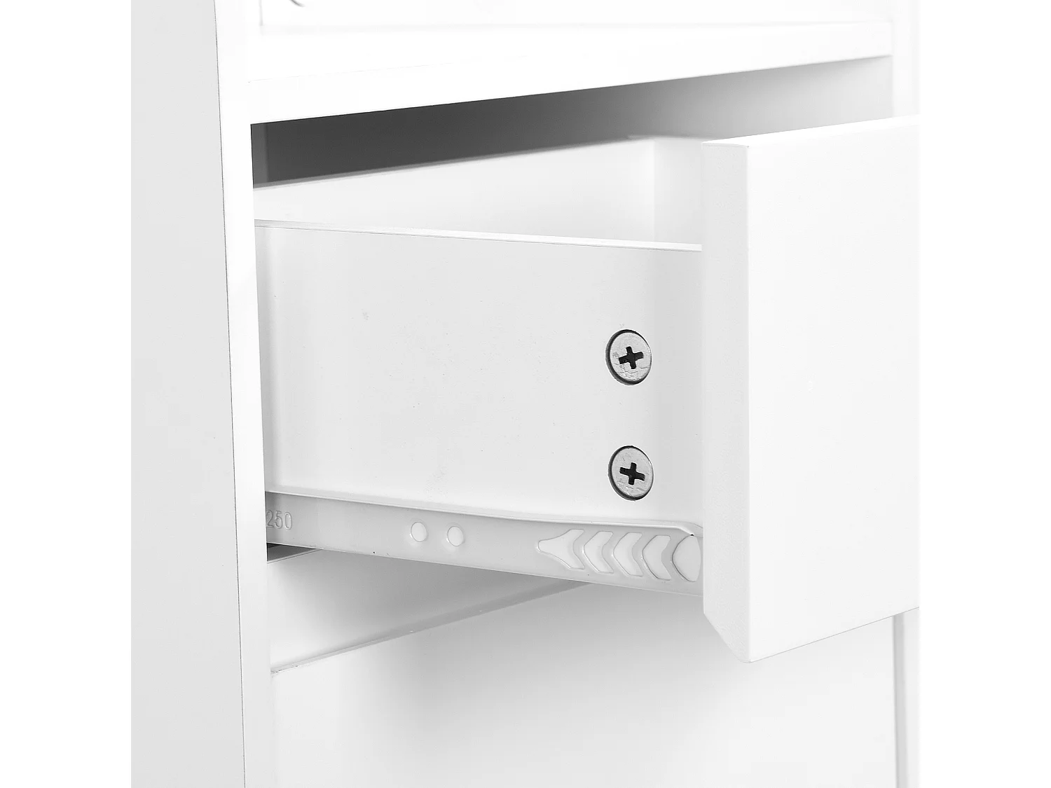 Armadio bianco - Appendiabiti con 3 cassetti e 1 anta - 4 ganci e 3 vani aperti